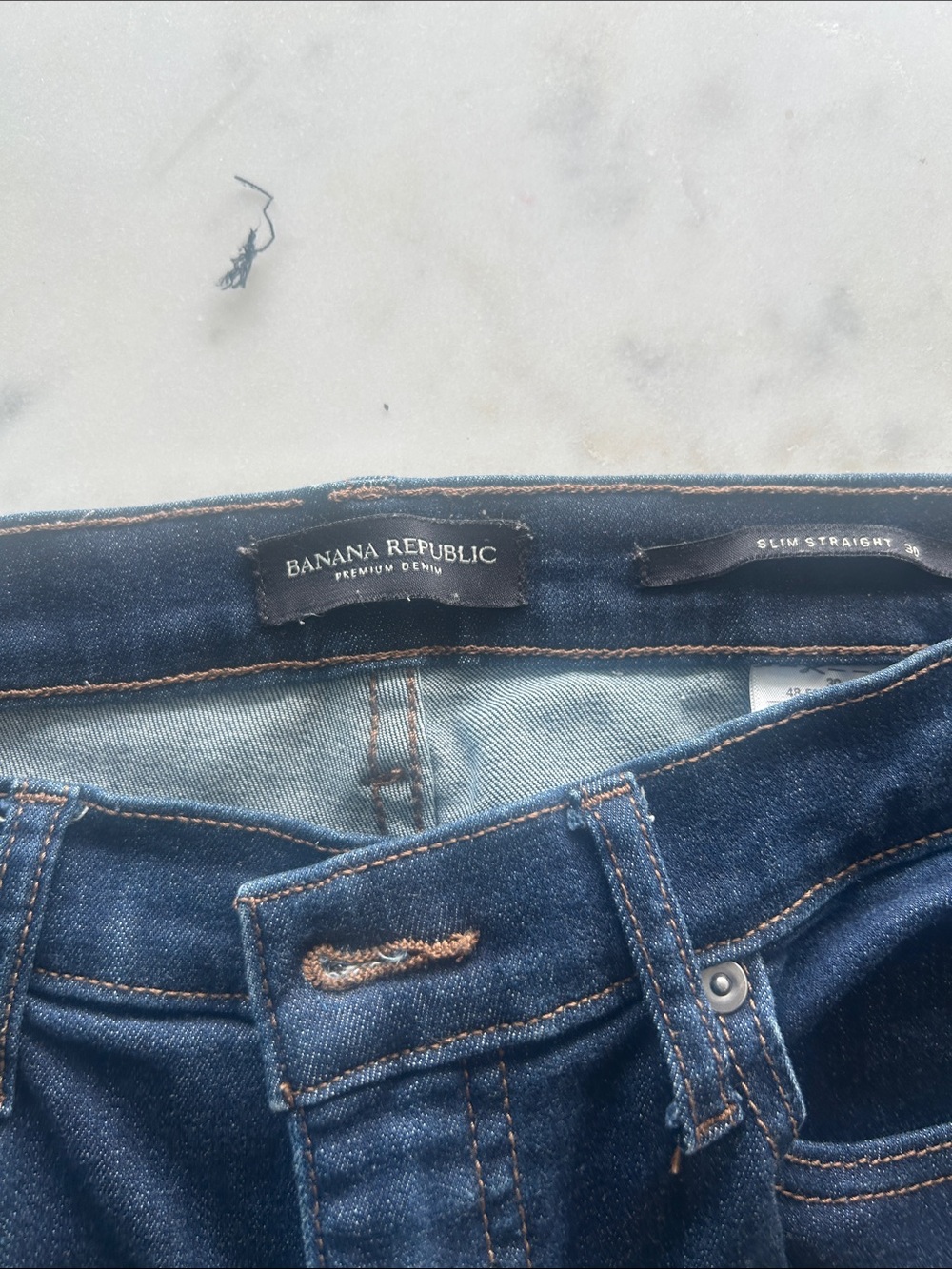 Banana Republic Slim Straight Dark Blue Denim Jeans